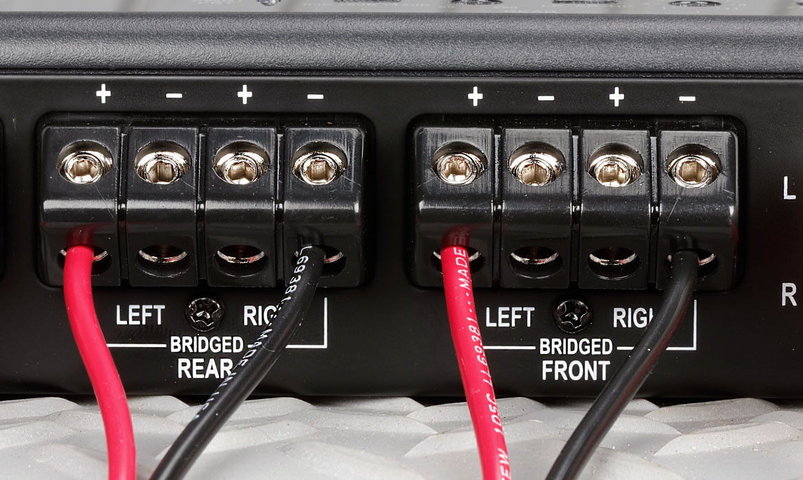 can you bridge 4 speakers 2 channel amp